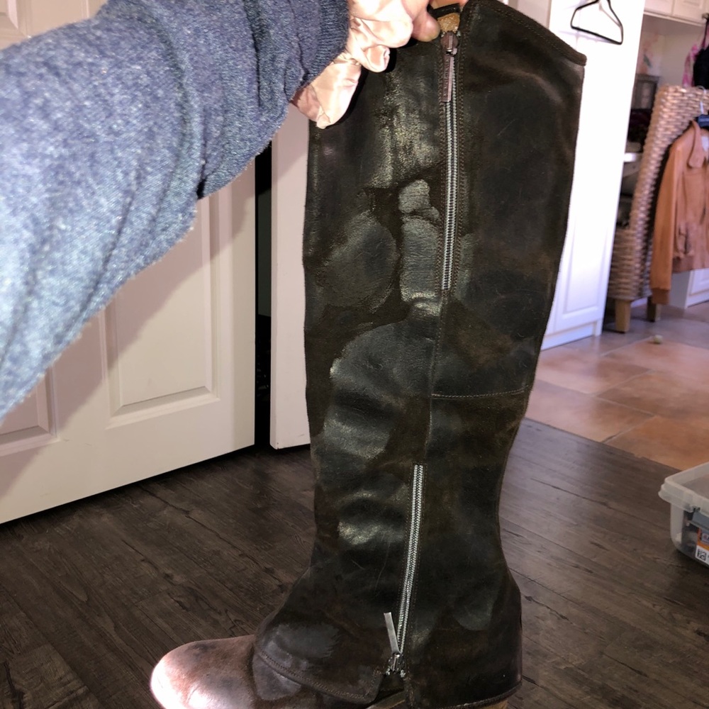 Donald splinter women’s brown suede tall boots